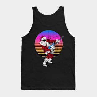 Santa playing guitar Tank Top